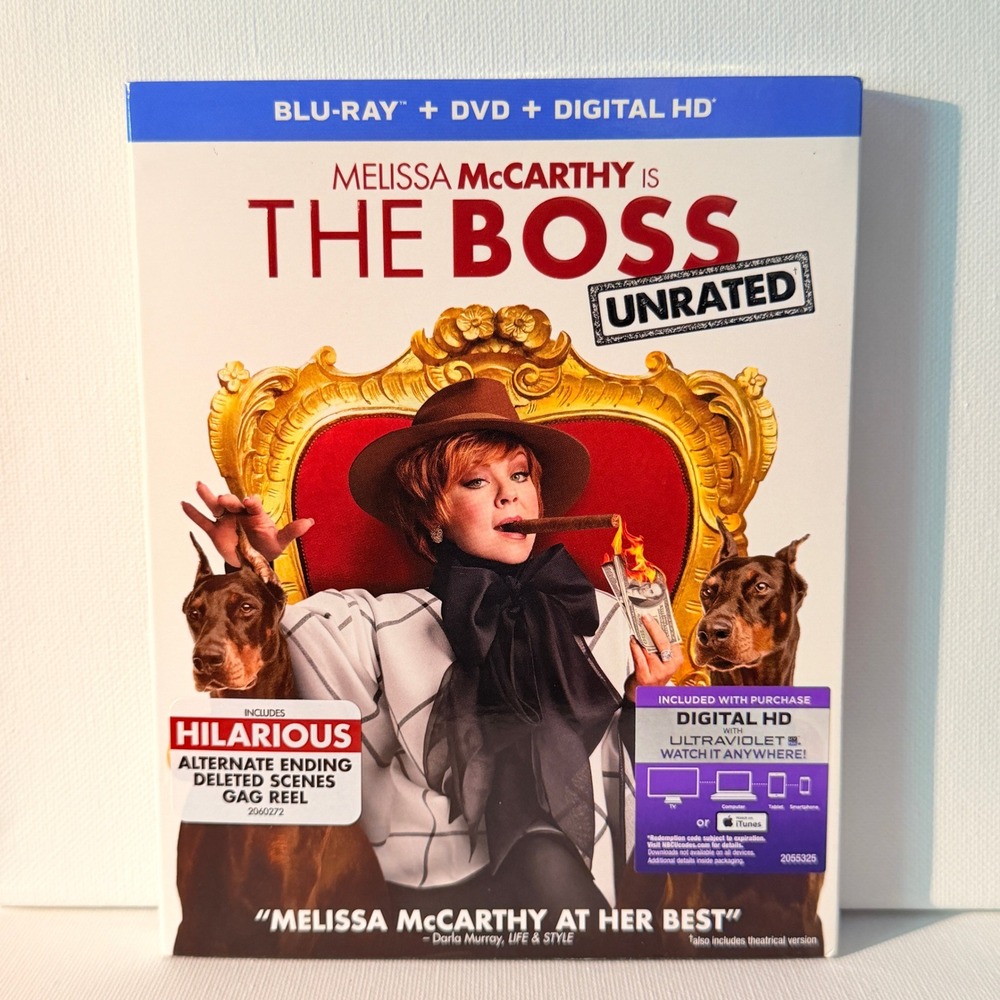 The Boss Unrated Blu-ray DVD Digital Melissa McCarthy Comedy Movie New Sealed